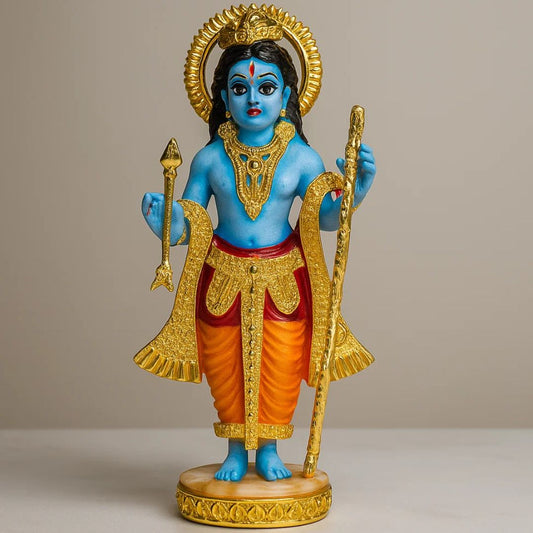 24 Karat Gold Plated Ram Lalla Premium Idol For Pooja, Car Dashboard & Gifting