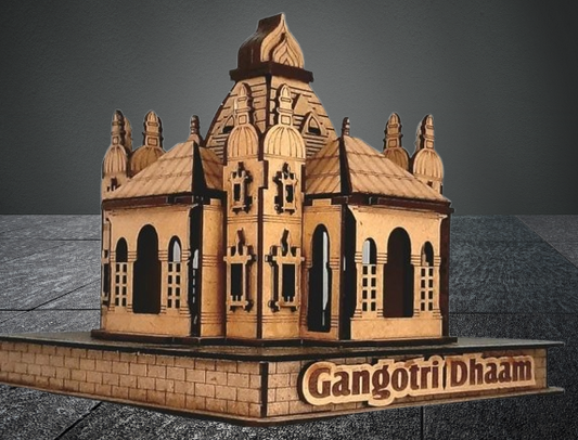 3D Gangotri Dham – A Divine Tribute to the Sacred Himalayan Shrine | 3D Gangotri Dham Wooden Temple Model
