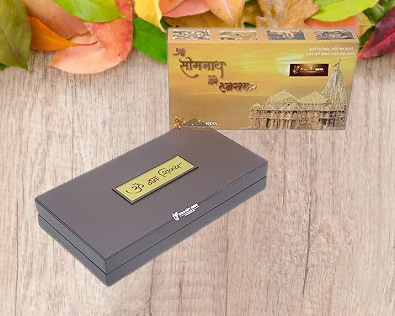 24K Gold Plated Somnath Jyotirlinga Pocket Temple