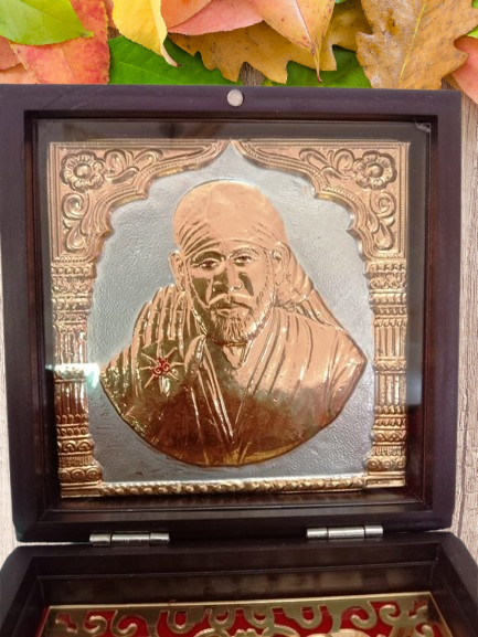 Gold Plated OM SAI RAM Small Pocket Temple