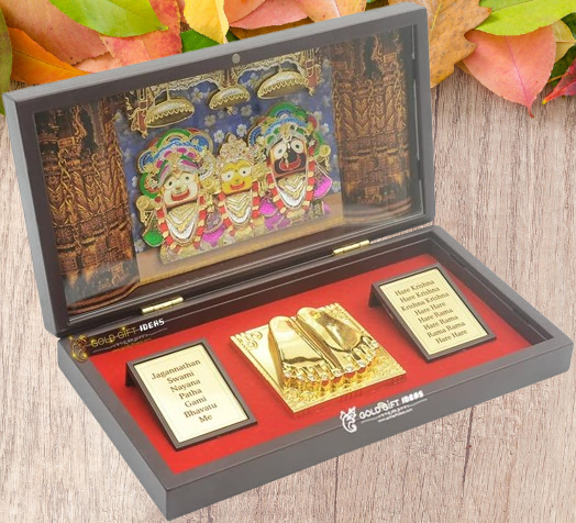 Gold Plated Lord JAGANNATH Pocket Temple