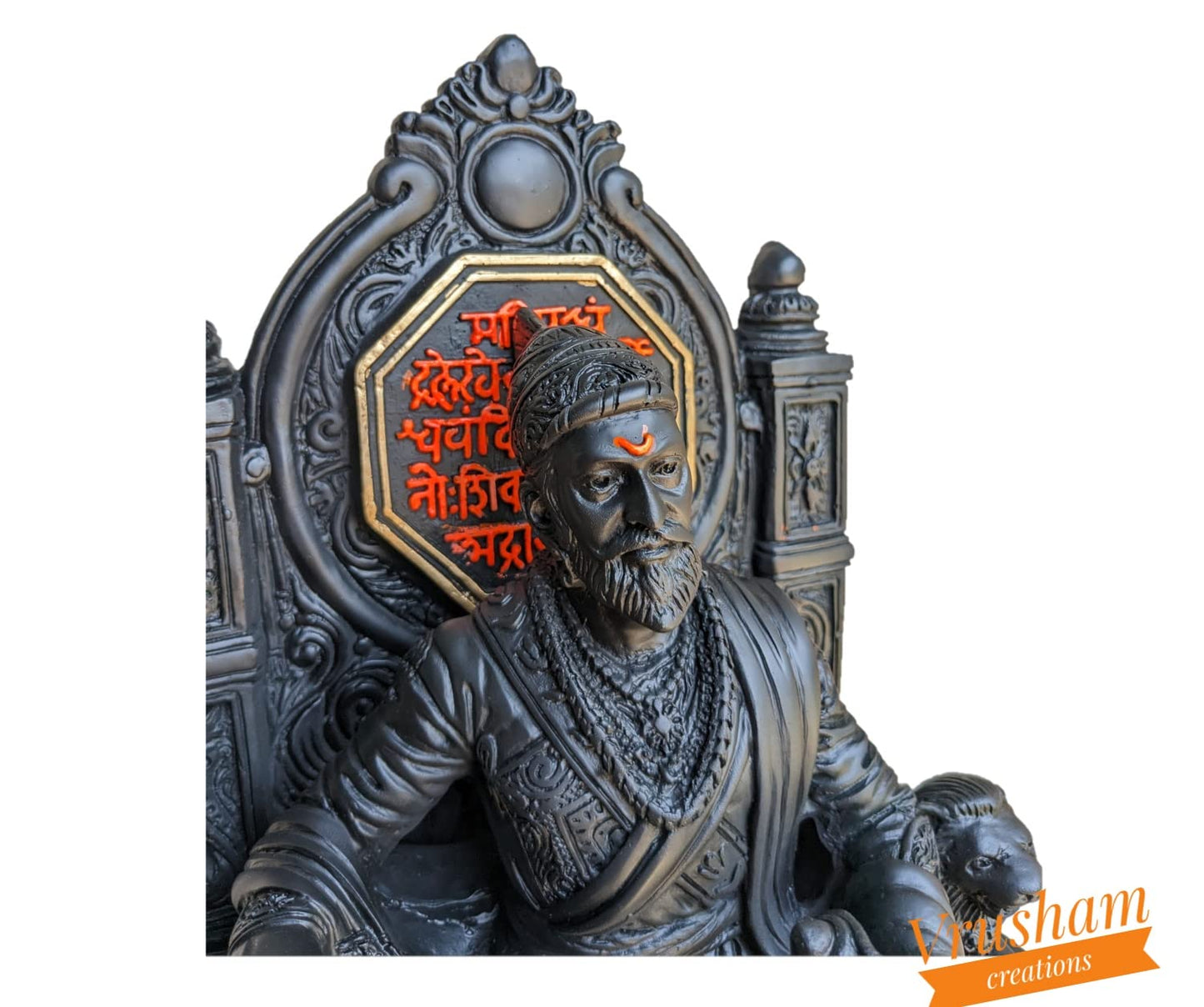 Chhatrapati Shivaji Maharaj Murti 1 feet with Rajmudra on Back Side | Shivaji Maharaj Polyresin Statue