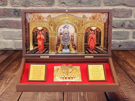 24K Gold Plated Swaminarayan pocket Temple