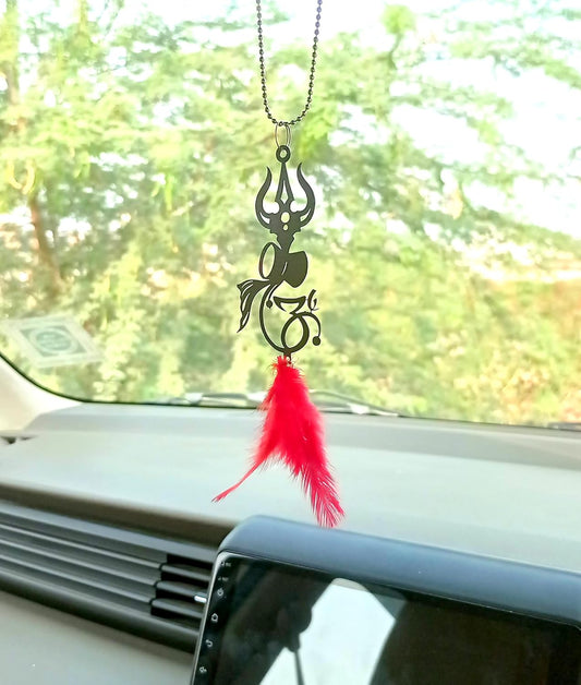 Trishul with Damru Car Hanging