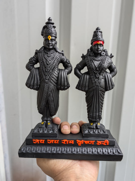 Vitthal Rukmini idol | Panduranga Murti | Vithoba Rakhumai Idol (9 Inches)
