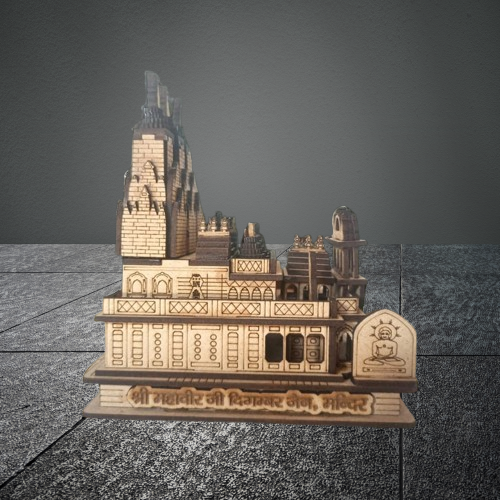 Shree Mahaveer Ji Digambar Jain Temple - 3D Wooden Model | Mahaveer Ji Jain Temple model