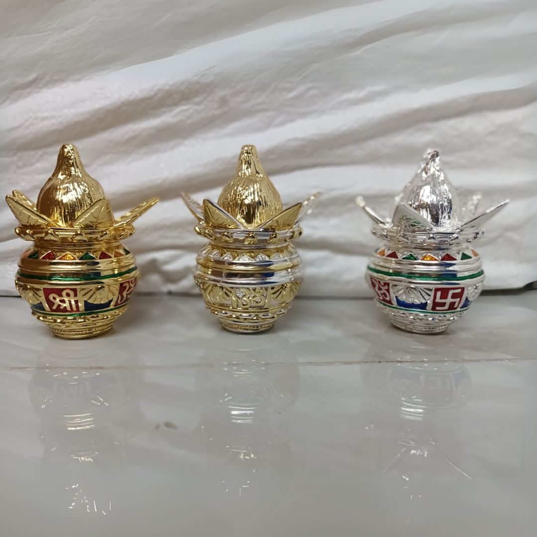 Silver & Gold Plated Kalash for Pooja & Gifting