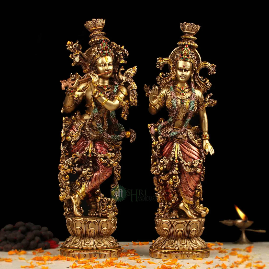 Brass Radha Krishna Idol