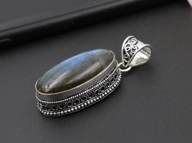 Natural Labradorite Pendant