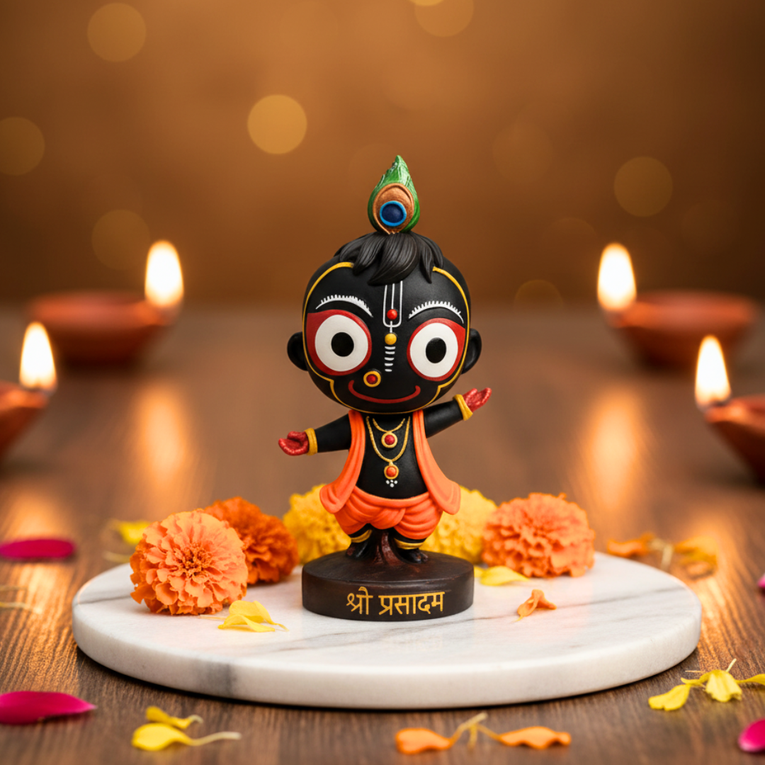 Lord Jagannath Divine & Dancing Bal Murti Set