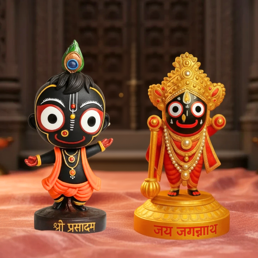 Lord Jagannath Divine & Dancing Bal Murti Set