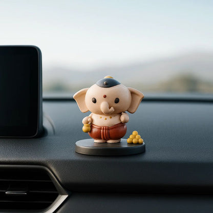 Cute Bal Ganesha Idol For Home, Car Dashboard, Gifting & Decor