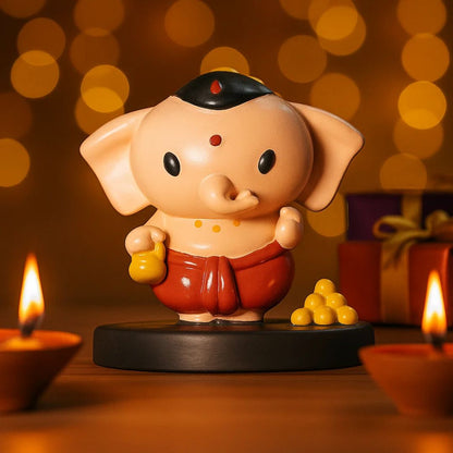 Cute Bal Ganesha Idol For Home, Car Dashboard, Gifting & Decor