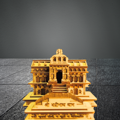 Badrinath Temple 3D Wooden Model | Divine Home Decor & Spiritual Gift