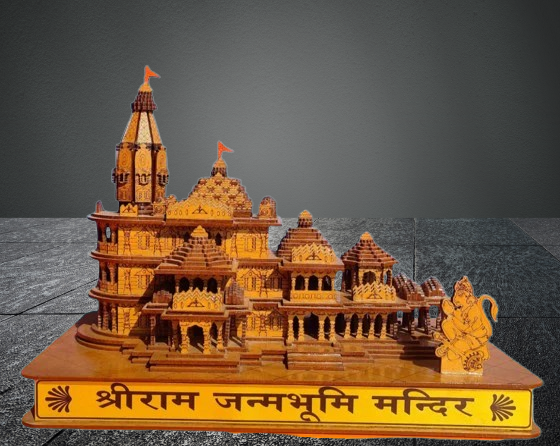 Shri Ram Mandir Wooden 3D Temple Model