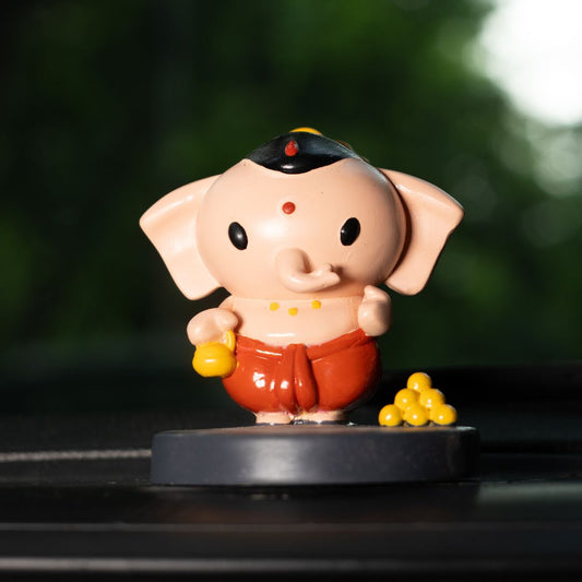 Cute Bal Ganesha Idol For Home, Car Dashboard, Gifting & Decor