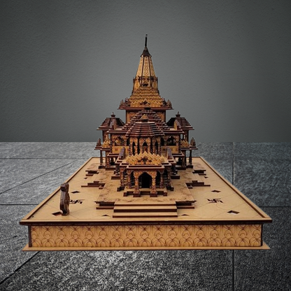 Shri Ram Mandir Wooden 3D Temple Model