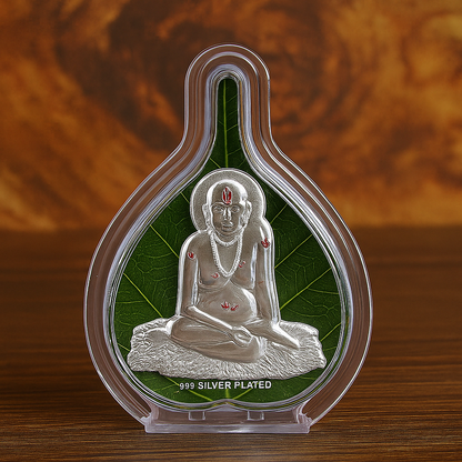 Swami Samarth Silver Idol Frame |  Pure Silver Coated Murti