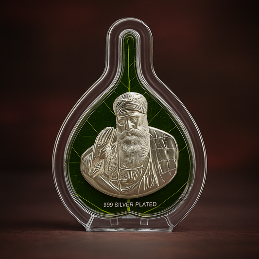 Guru Nanak Ji silver idol | Silver plated Sikh Guru statue | Guru Nanak frame for home décor
