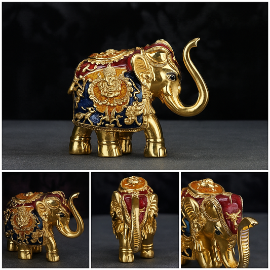 Royal elephant showpiece for home | Decorative elephant figurine for vastu