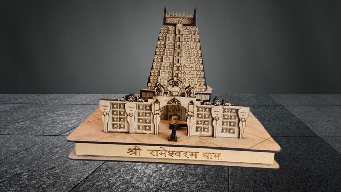 3D The Ramanathaswamy Temple Rameshwaram – Exquisite Wooden Replica | Ramanathaswamy Temple model
