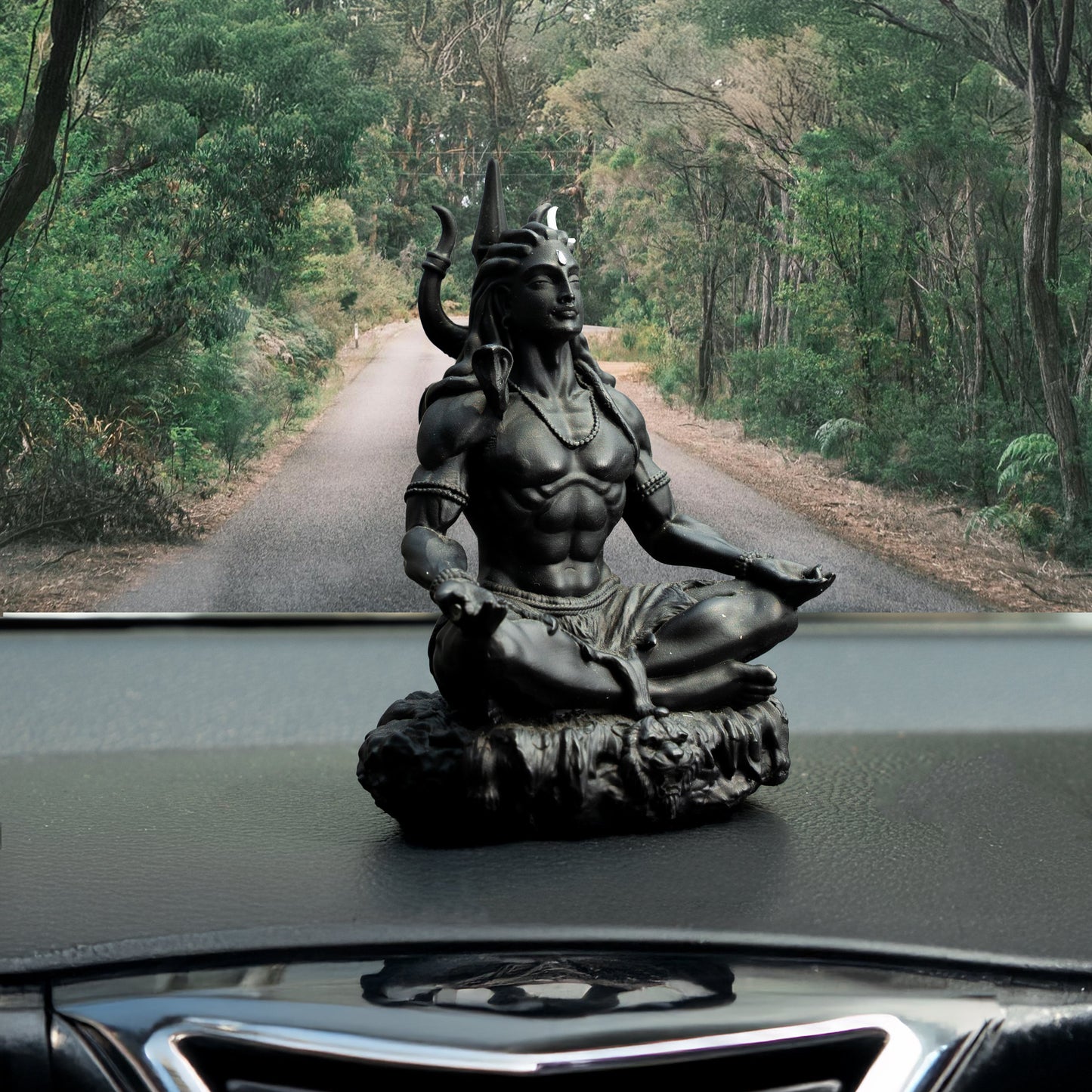Meditating Adiyogi Mahadev Idol for Car Dashboard