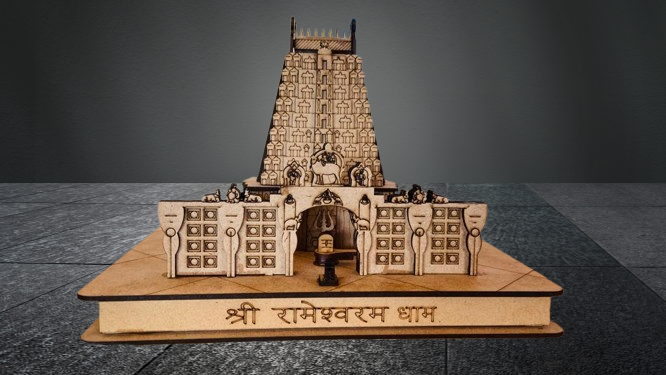 3D The Ramanathaswamy Temple Rameshwaram – Exquisite Wooden Replica | Ramanathaswamy Temple model