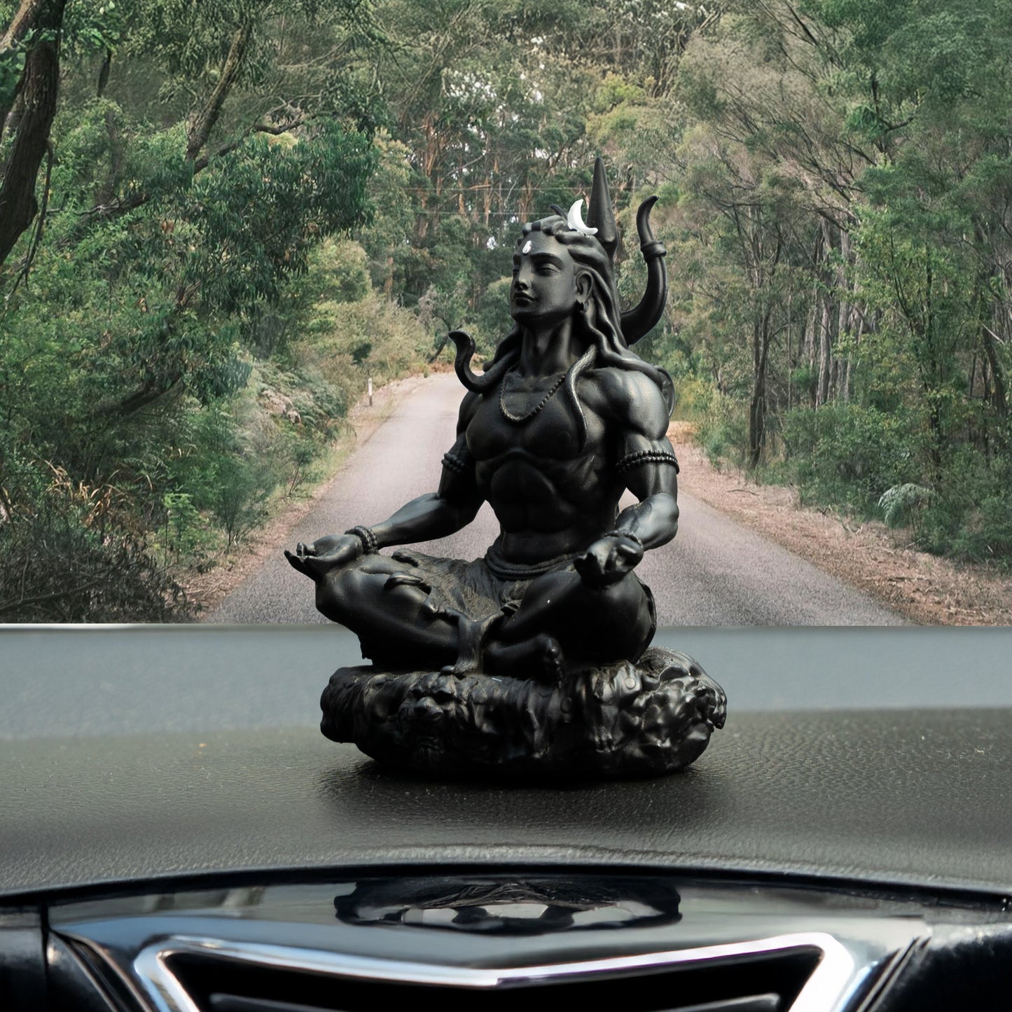 Meditating Adiyogi Mahadev Idol for Car Dashboard