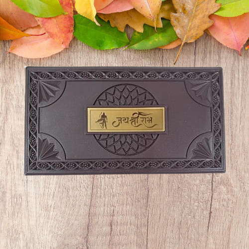 Shri Ram Lalla With Ram Mandir Pocket Temple | Gold-Plated Ram Mandir Mini Pooja Box | Portable Temple for Devotion & Blessings