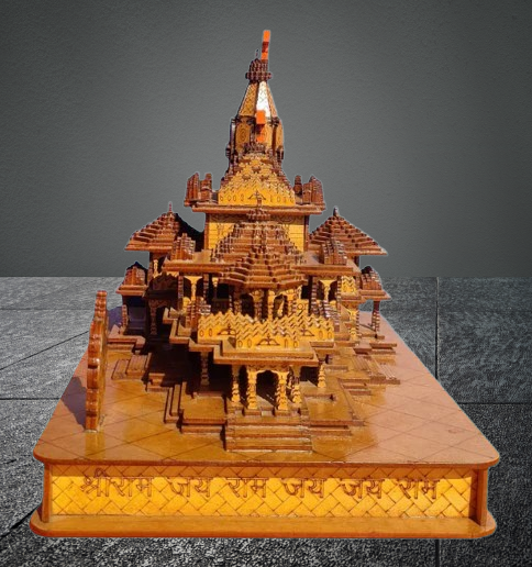 Shri Ram Mandir Wooden 3D Temple Model