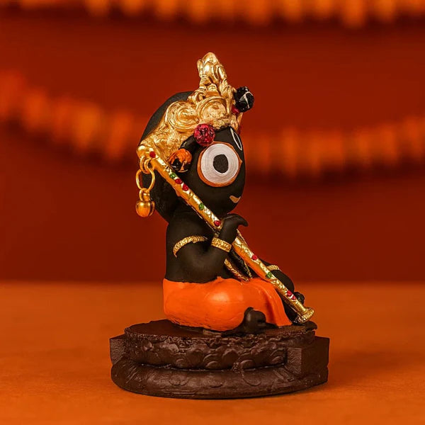 Bal Jagannath with Flute Idol | Jagannath Ji Idol for Car Dashboard | Divine Jagannath Ji Murti for Home Temple