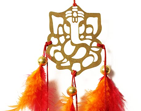 Lord Golden Ganesha Car Hanging