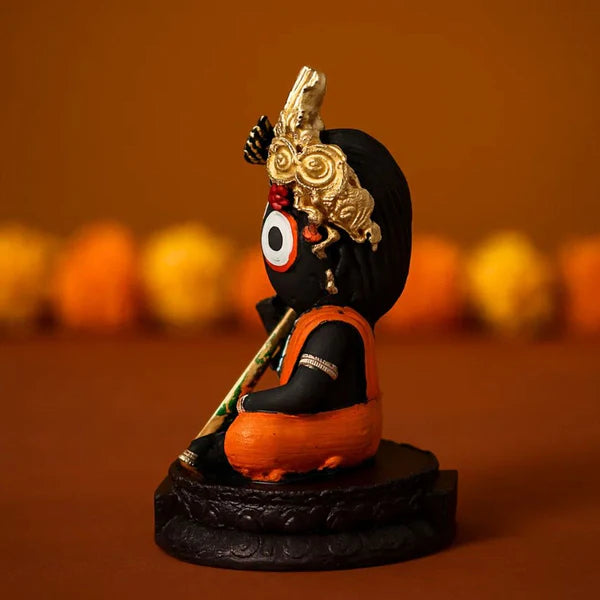Bal Jagannath with Flute Idol | Jagannath Ji Idol for Car Dashboard | Divine Jagannath Ji Murti for Home Temple