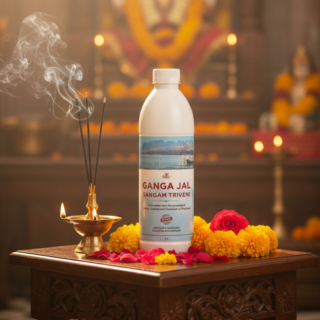 Sangam Triveni Ganga Jal | Holy Water from Prayagraj | Sacred Water from Ganga, Yamuna & Saraswati for Puja, Abhishek & Rituals