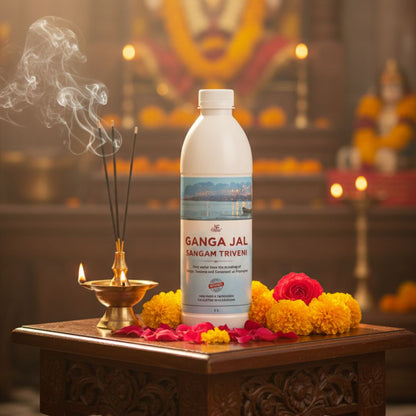 Sangam Triveni Ganga Jal | Holy Water from Prayagraj | Sacred Water from Ganga, Yamuna & Saraswati for Puja, Abhishek & Rituals