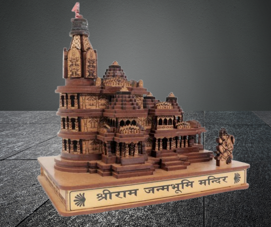 Shri Ram Mandir Wooden 3D Temple Model