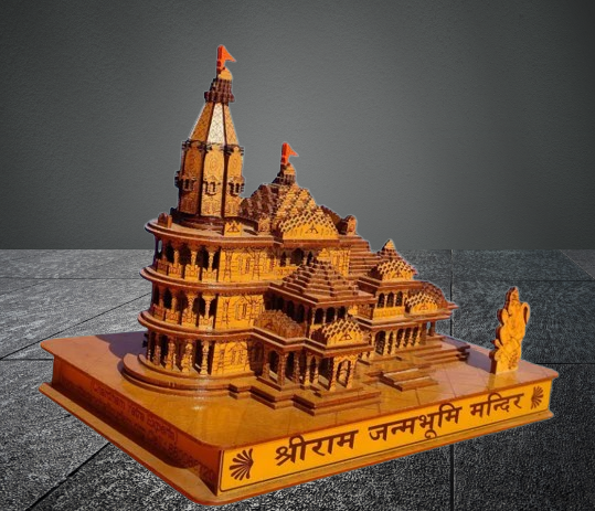 Shri Ram Mandir Wooden 3D Temple Model