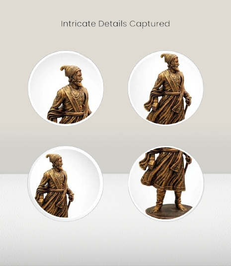 Chhatrapati Shivaji Maharaj Standing Idol | Shivaji Maharaj Statue 7 Inch