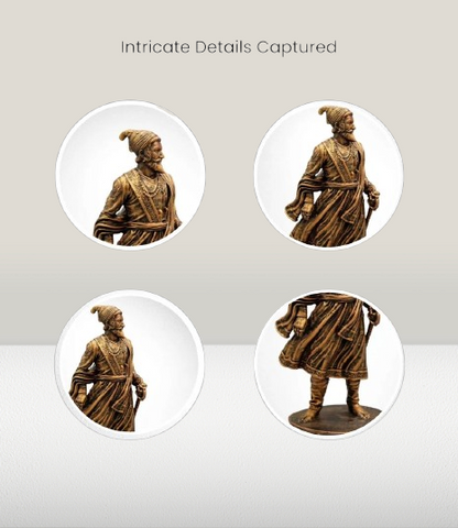 Chhatrapati Shivaji Maharaj Standing Idol | Shivaji Maharaj Statue 7 Inch