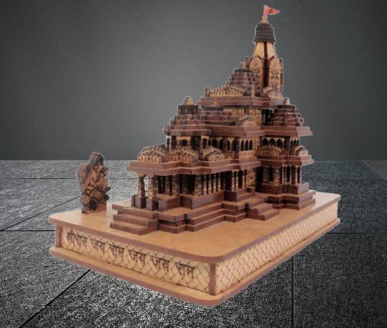 Shri Ram Mandir Wooden 3D Temple Model