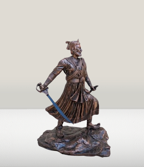 Shree Sambhaji Maharaj Statue with Talwar | 6.5 -Inch Chhatrapati Sambhaji Maharaj Figurine
