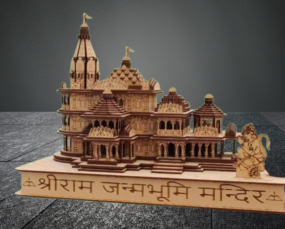 Shri Ram Mandir Wooden 3D Temple Model