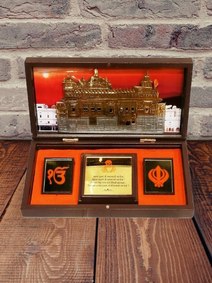 24K Gold Plated WaheGuruji Pocket Temple