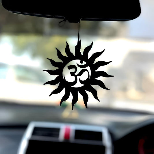 Om with Sun Car Hanging