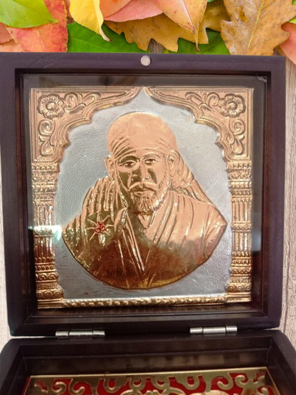 Gold Plated OM SAI RAM Small Pocket Temple