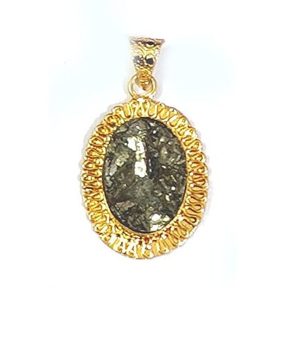 Natural Golden Pyrite Raw Rough Pendant