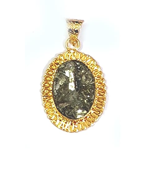 Natural Golden Pyrite Raw Rough Pendant