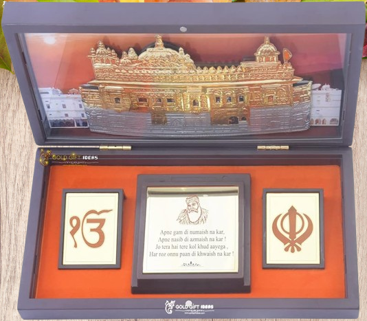 24K Gold Plated WaheGuruji Pocket Temple