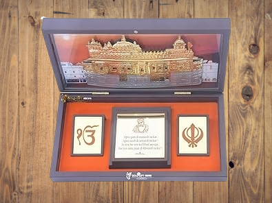 24K Gold Plated WaheGuruji Pocket Temple