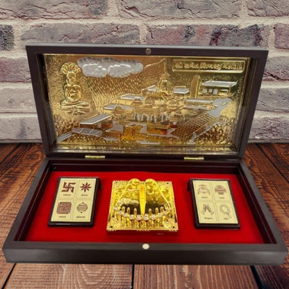 Gold Plated Lord MAHAVIR Swami Pocket Temple